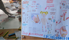 A poster of hand-drawn illustrations.