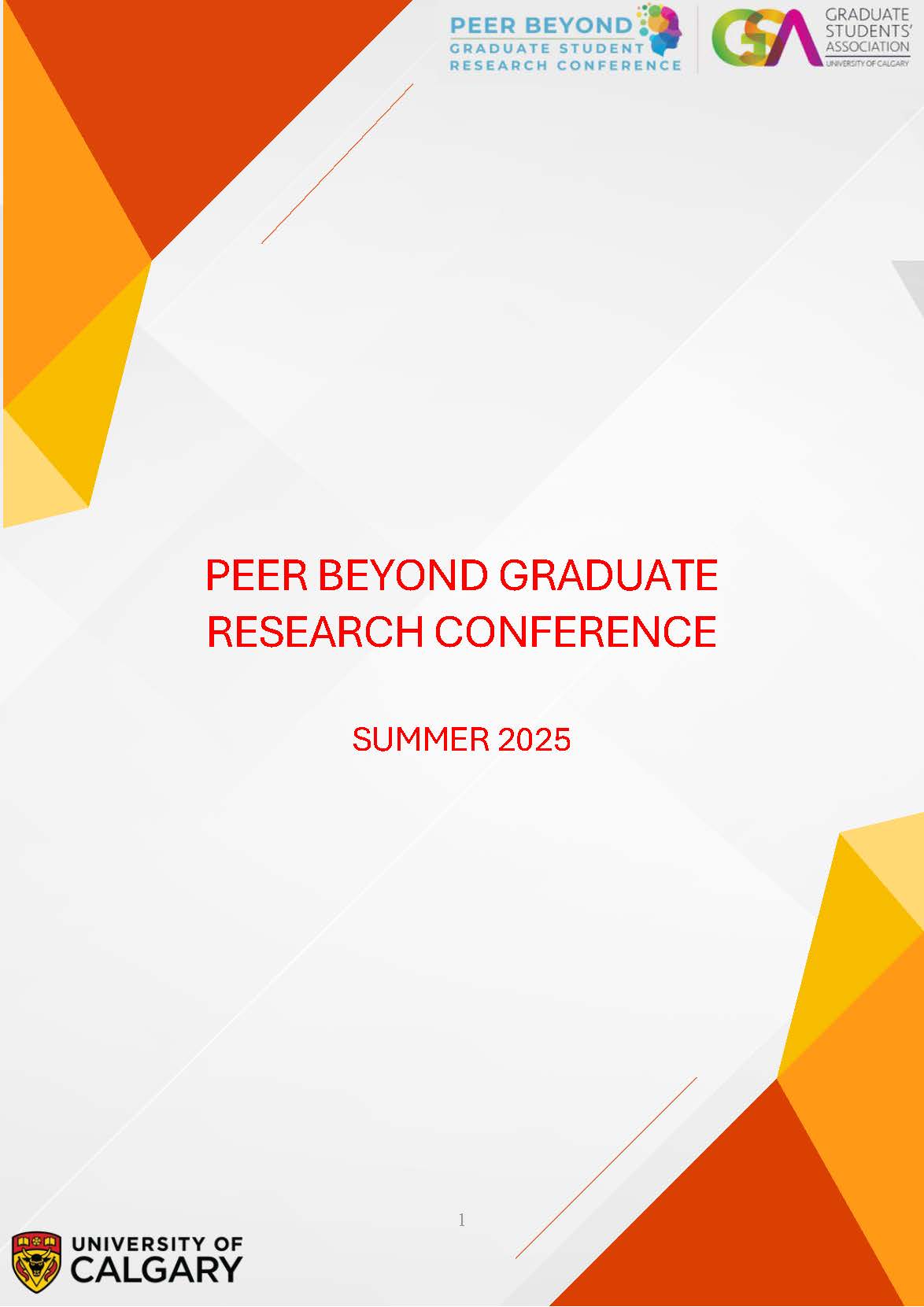 Peer Beyond Graduate Research Conference Cover Page