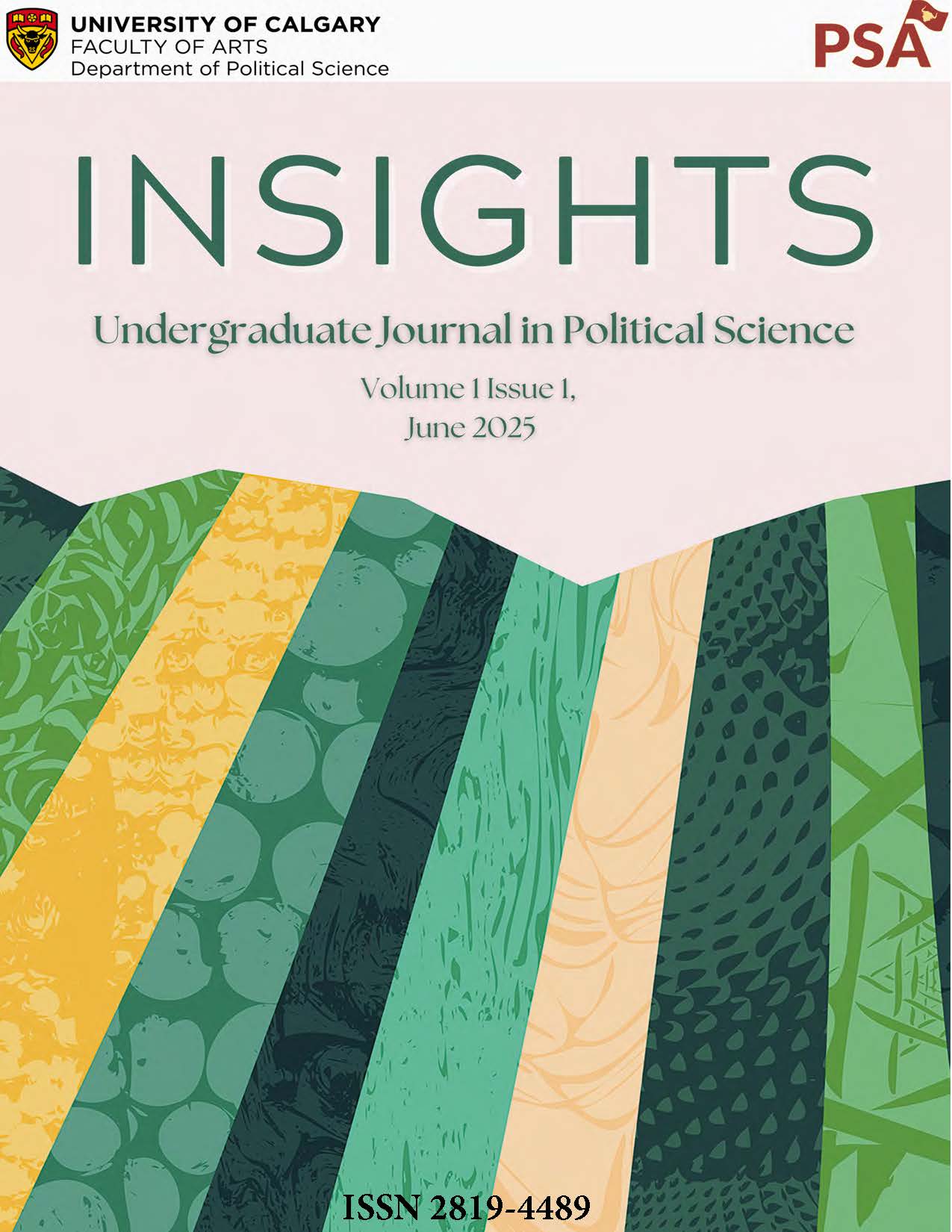 					View Vol. 1 No. 1 (2025): Insights: Undergraduate Journal in Political Science, June 2025
				