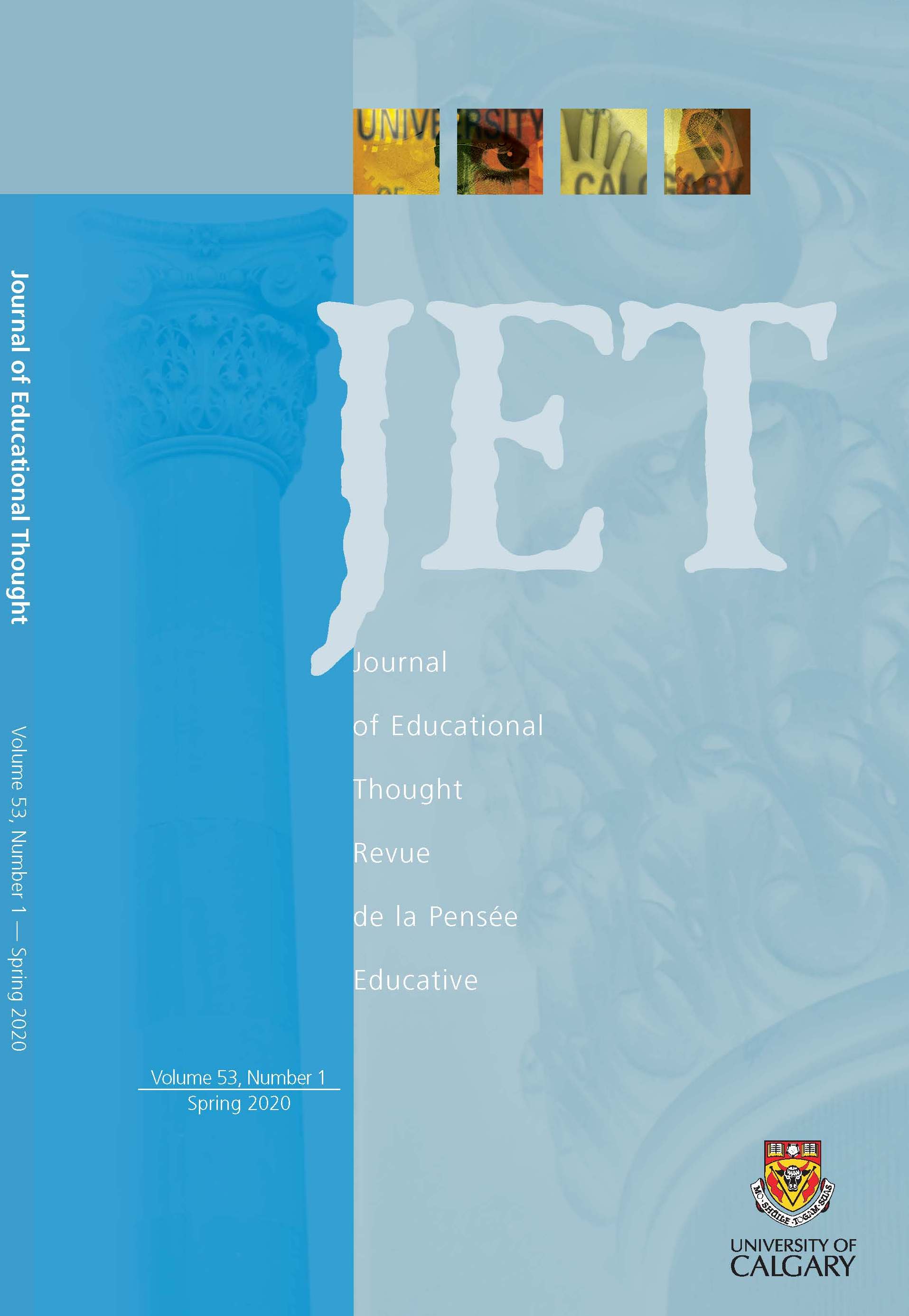 					View Vol. 53 No. 1 (2020): Journal of Educational Thought
				